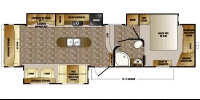 Roulotte Fifth Wheel 2015 de 36 pieds avec garantie de 4 ans à vendre
