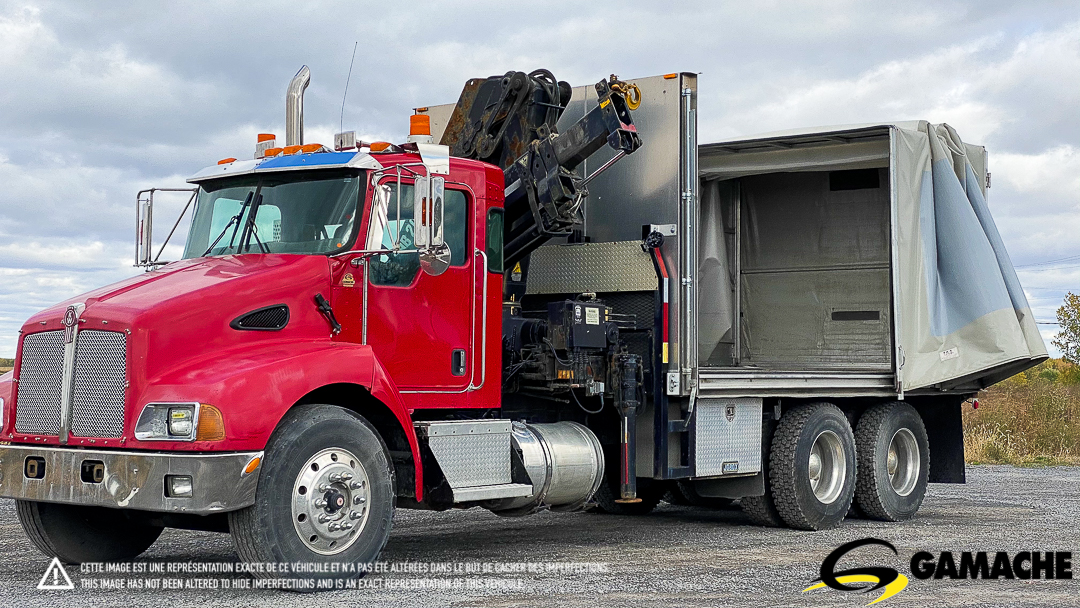 KENWORTH T300 CRANE TRUCK / BOOM TRUCK ROLLING TARP 2007 à vendre