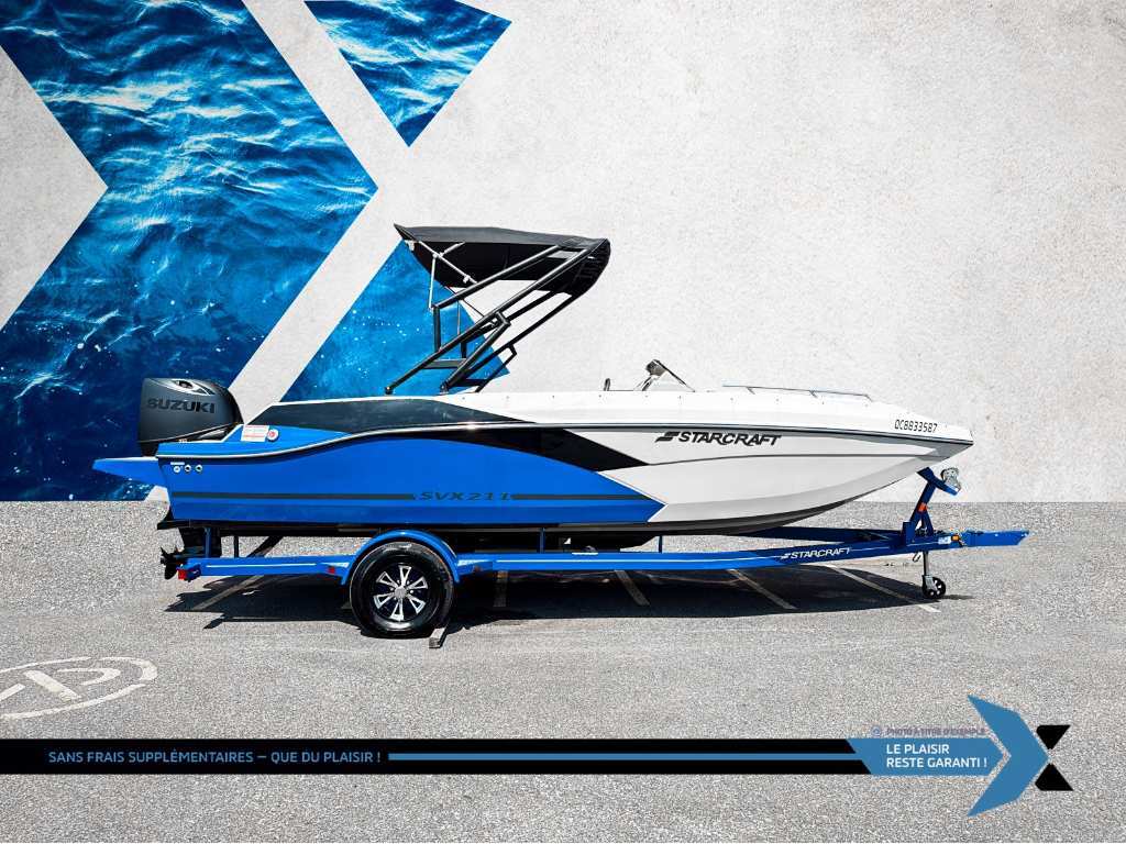 Starcraft SVX 211 OB 140hp deck boat bateau Ponté 2024