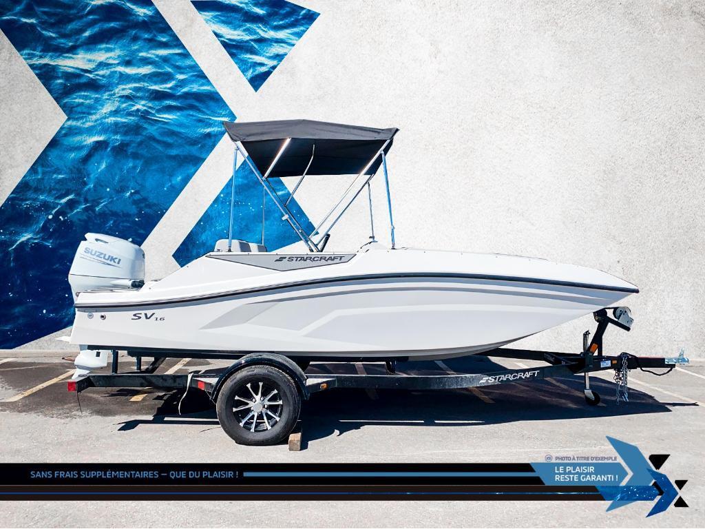 Starcraft SV 16 OB 75HP deck boat bateau Ponté 2025