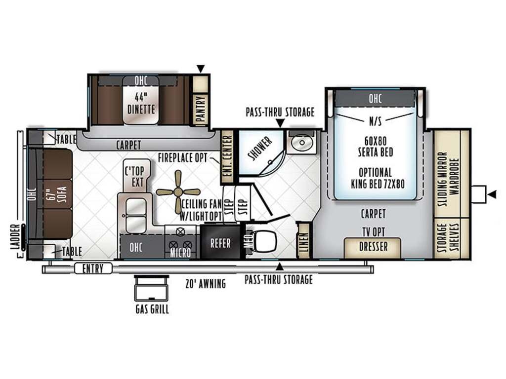 Rockwood Ultra lite 2440BS 2018 à vendre