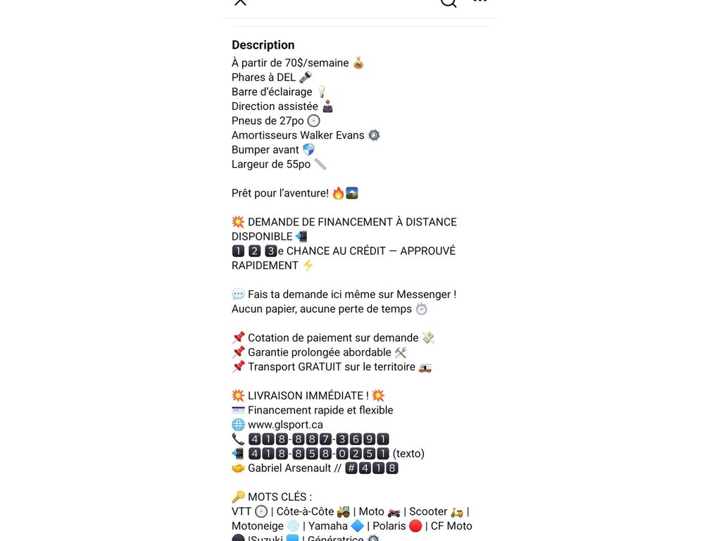 Polaris Scrambler XP 1000S 2026 à vendre