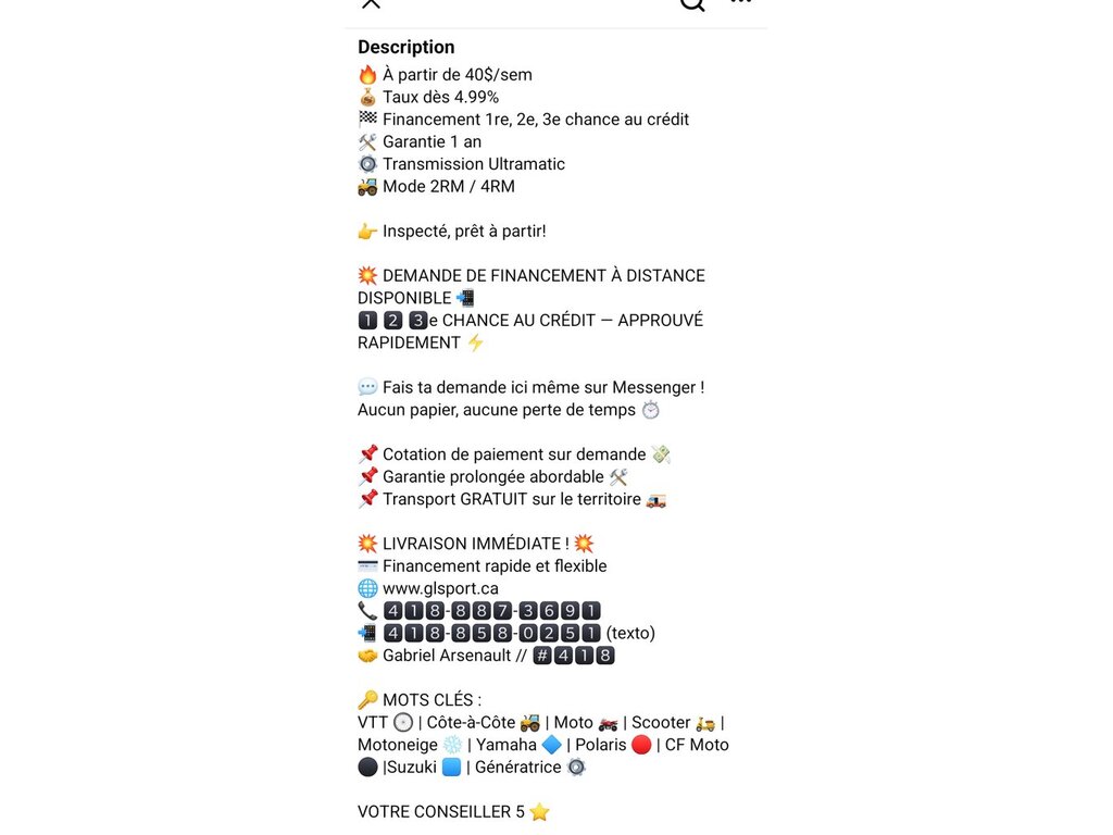 Yamaha Kodiak 700 2026 à vendre