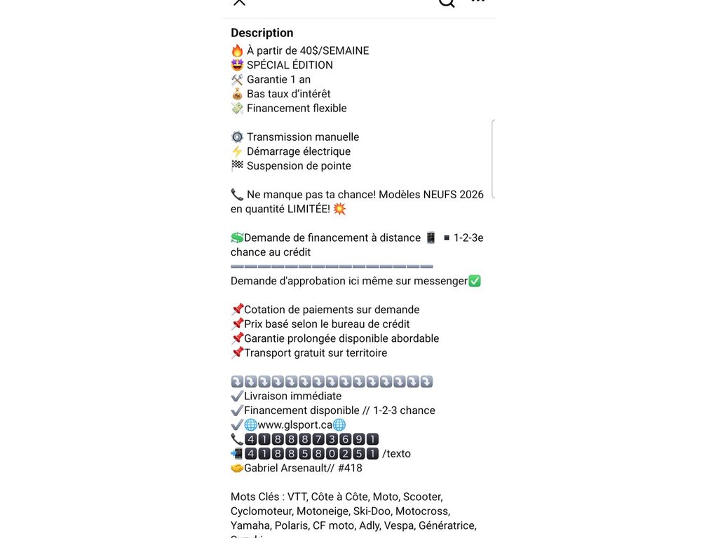 Yamaha Raptor 700R 2026 à vendre