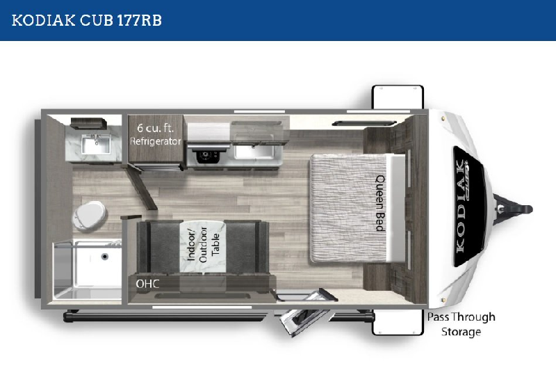Roulotte Dutchmen Kodiak Cub 177BR 2022 22 pieds